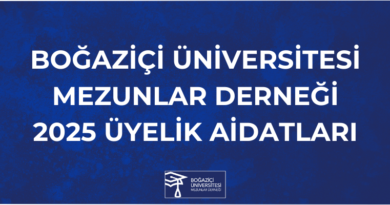 Boğaziçi Üniversitesi Mezunlar Derneği 2025 Üyelik Aidatları